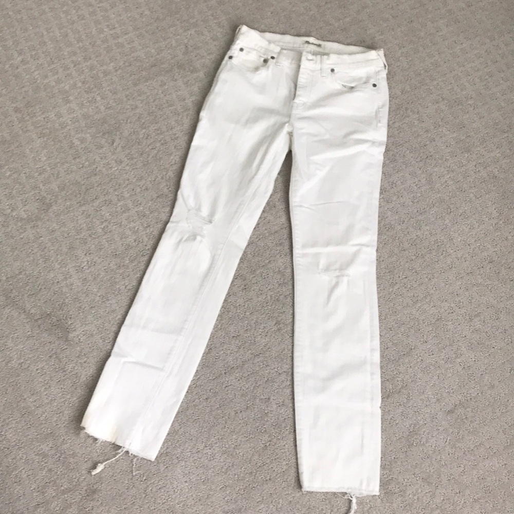 White Ripped Madewell Jeans